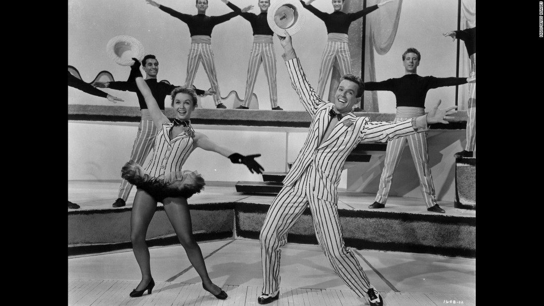 Debbie Reynolds and Gower Champion dancing in a scene from the 1953 film &quot;Give A Girl A Break.&quot;