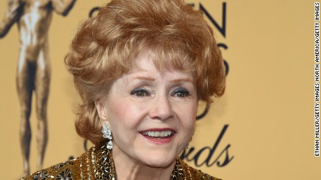 LOS ANGELES, CA - JANUARY 25:  Actress Debbie Reynolds, recipient of the Screen Actors Guild Life Achievement Award, poses in the press room during the 21st Annual Screen Actors Guild Awards at The Shrine Auditorium on January 25, 2015 in Los Angeles, California.  (Photo by Ethan Miller/Getty Images)