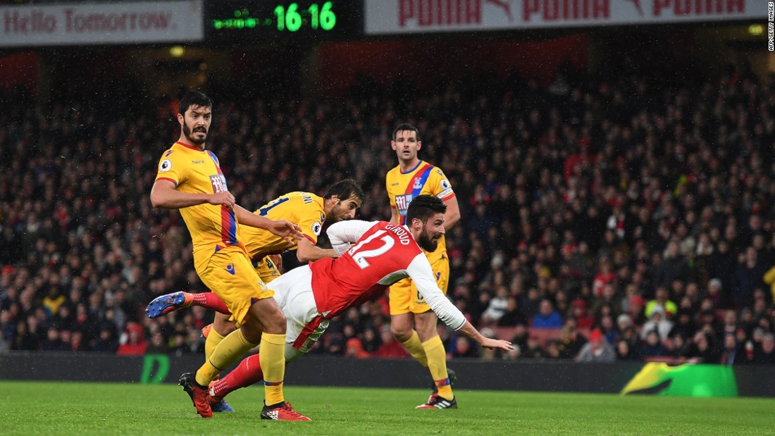 Giroud&#39;s manager Arsene Wenger described his effort as a work of art. &lt;br /&gt;&quot;It was an exceptional goal, because it was at the end of a fantastic collective movement ...&quot; Wenger said.&lt;br /&gt;&quot;After that, it was a reflex. Any goal-scorer is ready to take any part of his body, even if it&#39;s the little toe, to score a goal and Olivier had that kind of reflex. He transformed that goal, I would say, into art.&quot;