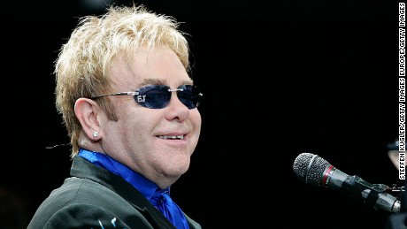 BERLIN - JULY 03:  Singer Elton John performs on stage during his concert in front of the Battle of Nations Monument on July 3, in Leipzig, Germany.  (Photo by Steffen Kugler/Getty Images)