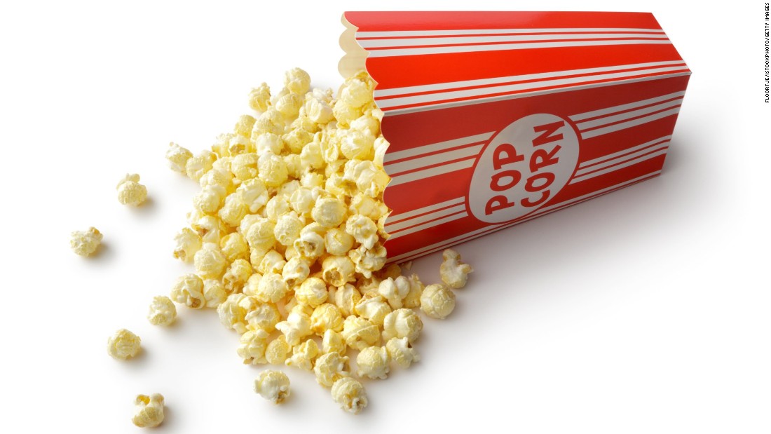 Air-popped popcorn is a healthy, whole-grain, antioxidant-rich snack that&#39;s low in calories. But movie theater popcorn, which is popped in coconut oil, is a diet disaster, contributing 1,200 calories and about three days worth of saturated fat for a medium bucket -- and that&#39;s without the buttery topping.