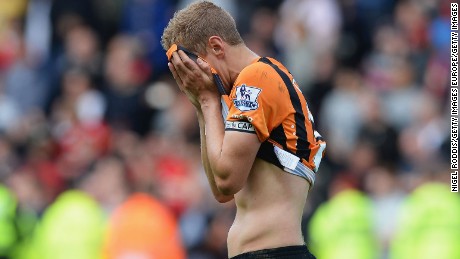 Michael Dawson&#39;s Hull team was relegated from the EPL in the 2014-15 season.