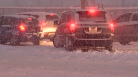Traffic across Buffalo, New York came to a standstill in January 2017 as lake-effect snow clogged the city&#39;s roadways.