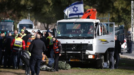 Video shows truck ram into soldiers 