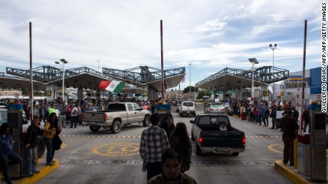 Protesters demonstrate in front of the customs posts at the El Chaparral border crossing on the U.S.- Mexico border in Tijuana, northwestern Mexico on January 7, 2017.  
Violent demonstrations and looting in Mexico over the sharp increase in gasoline prices left three people dead and more than 1,500 under arrest, the government said Friday, while giving assurances that gas stations are operating almost normally again. / AFP / GUILLERMO ARIAS        (Photo credit should read GUILLERMO ARIAS/AFP/Getty Images)