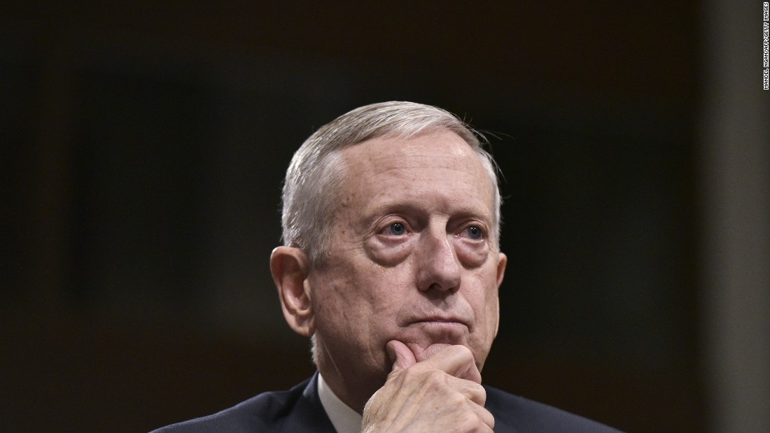 Mattis testifies before the Senate Armed Services Committee. He &lt;a href=&quot;http://www.cnn.com/2017/01/12/politics/james-mattis-defense-confirmation/&quot; target=&quot;_blank&quot;&gt;emerged from his confirmation hearing &lt;/a&gt;with broad support after he took a strong posture against Russian President Vladimir Putin and answered tough questions on women and gays in combat.