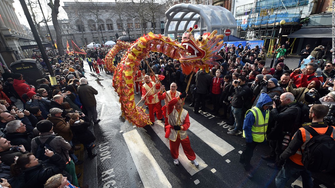 &lt;strong&gt;Central London:&lt;/strong&gt; The British capital hosts the biggest Lunar New Year celebration outside of Asia. A highlight of the festivities is the new year parade that goes from Chinatown to Trafalgar Square. 