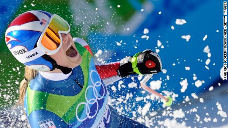 Vonn became the first American woman to win Olympic downhill gold with victory in 2010.