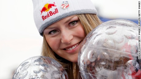 Vonn won the first of three straight World Cup overall titles in 2008.