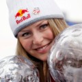 Lindsey Vonn over crystal globe