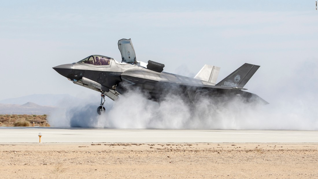 &lt;strong&gt;An F-35B Joint Strike Fighter tests its vertical landing capability in 2015. The fifth-generation jets have been deployed to Marine Corps Air Station Iwakuni in Japan as the US moves some of its most modern equipment to Northeast Asia.&lt;/strong&gt;