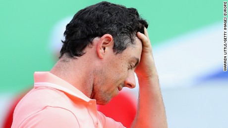 Rory McIlroy cannot mask his disappointment after losing a playoff at the South African Open.