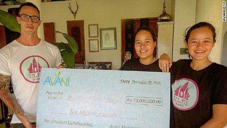 Donating to &quot;Bye Bye Plastic Bags&quot; campaigners Melati and Isabel Wijsen, who successfully lobbied the Balinese government to ban plastic bags by 2018.  