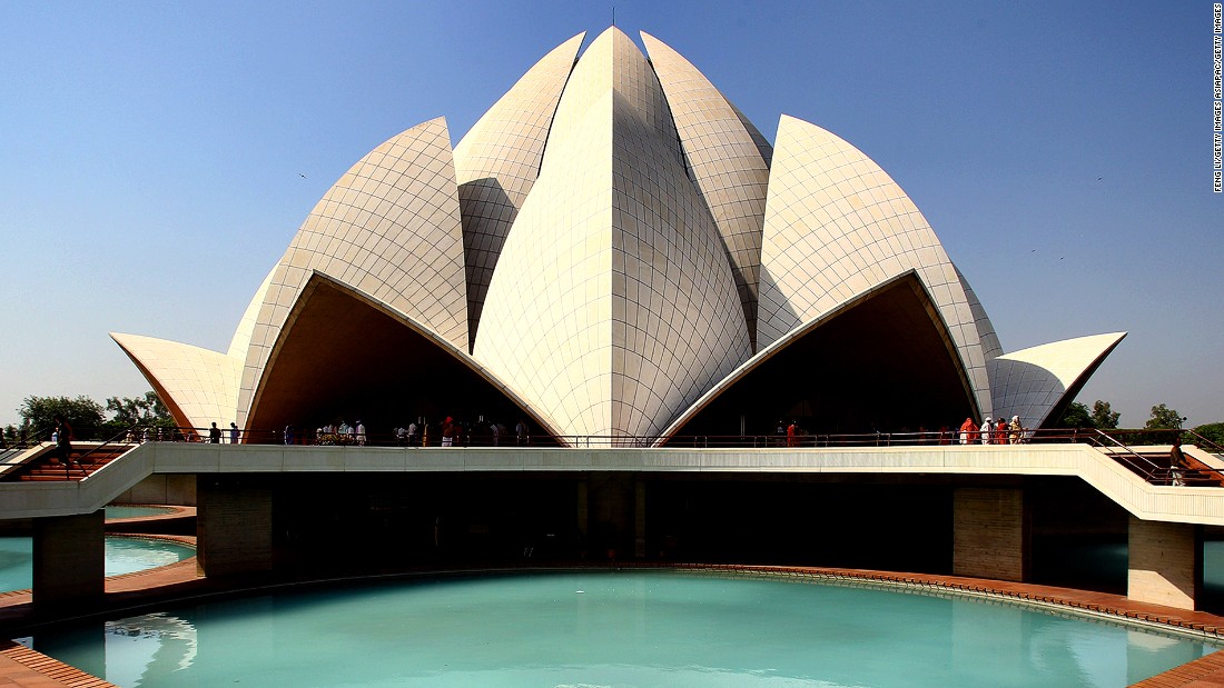 &lt;strong&gt;Lotus Temple, New Delhi: &lt;/strong&gt;This elegant lotus-shaped temple has welcomed more than 70 million worshippers since its opening in 1986.  It&#39;s one of several Bahá&#39;í Houses of Worship, a religious center of the Baha&#39;i Faith.