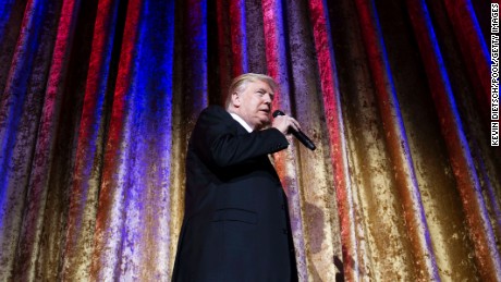 WASHINGTON, DC - JANUARY 17:  President-elect Donald Trump delivers remarks at the Chairman's Global Dinner, at the Andrew W. Mellon Auditorium in on January 17, 2017 in Washington, DC. The invitation-only black-tie event offered an opportunity for Trump to introduce himself and members of his cabinet to foreign diplomats.  (Photo by Kevin Dietsch-Pool/Getty Images)