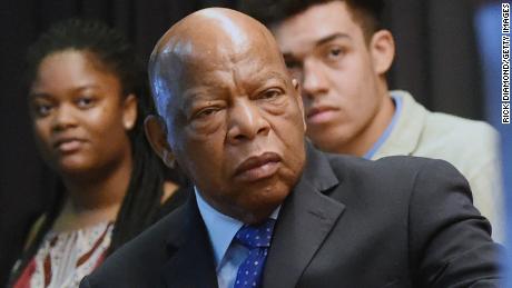 Congressman John Lewis chats with  audience attending Nashville Public Library Award to Civil Rights Icon