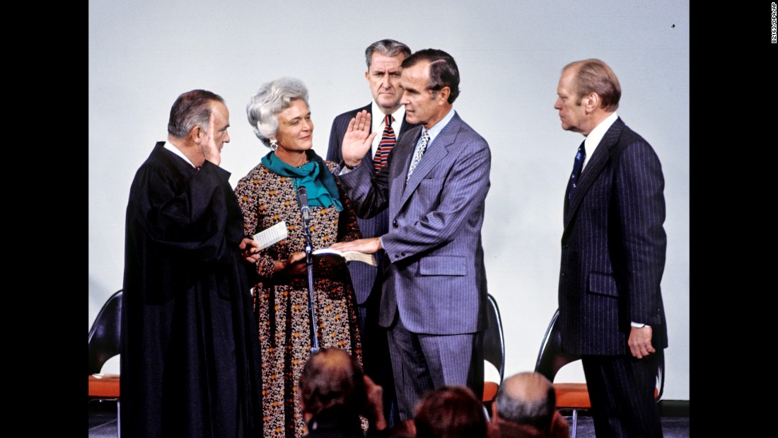 George H.W. Bush is sworn in as director of the CIA on January 30, 1976.