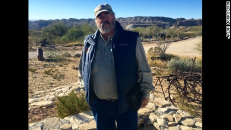 Marcos Paredes lives near Terlingua, Texas, and spent years as a law enforcement officer patrolling the Rio Grande.