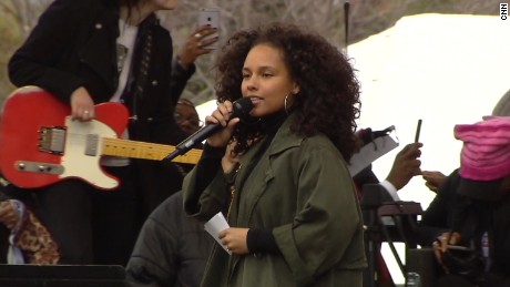 Alicia Keys slams at the Women&#39;s March on Washington