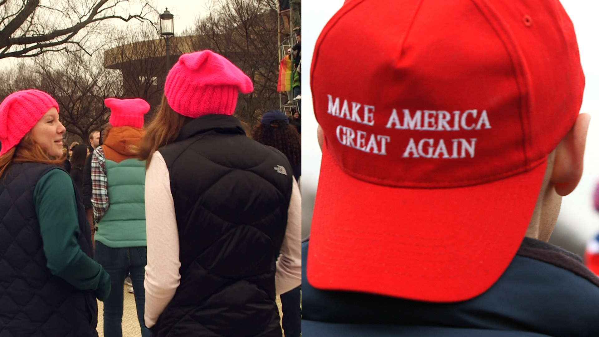 MAGA Keep America Great 45th President Donald Trump Winter Hat Beanie Pink 