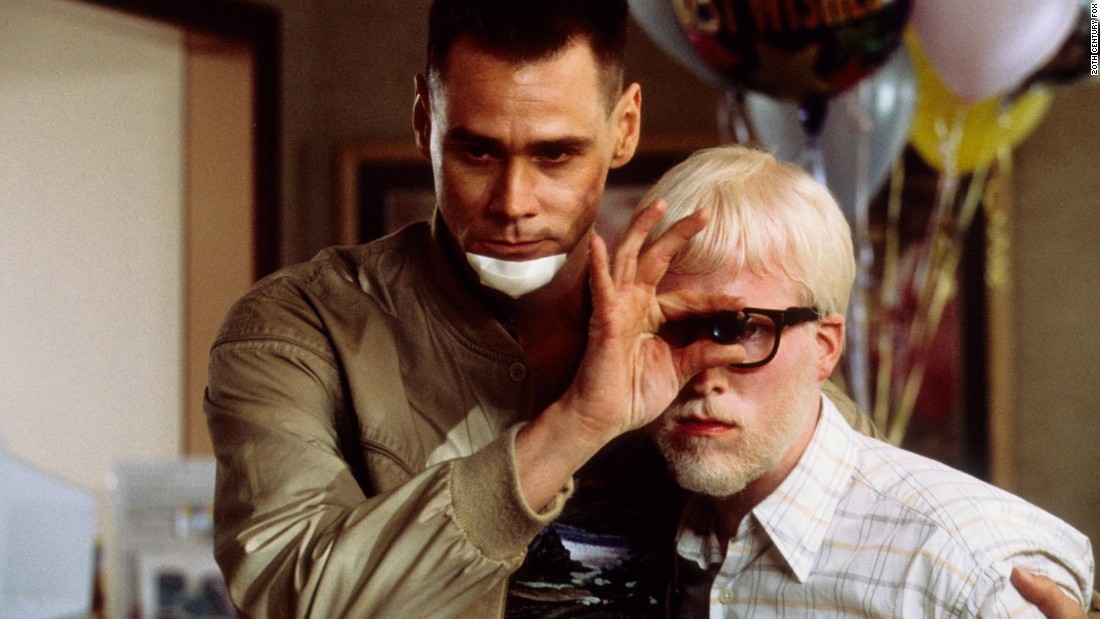 Jim Carrey, left, and Michael Bowman in &quot;Me, Myself &amp;amp; Irene.&quot; Carrey plays a state trooper who develops a second personality, which interferes with his duties.