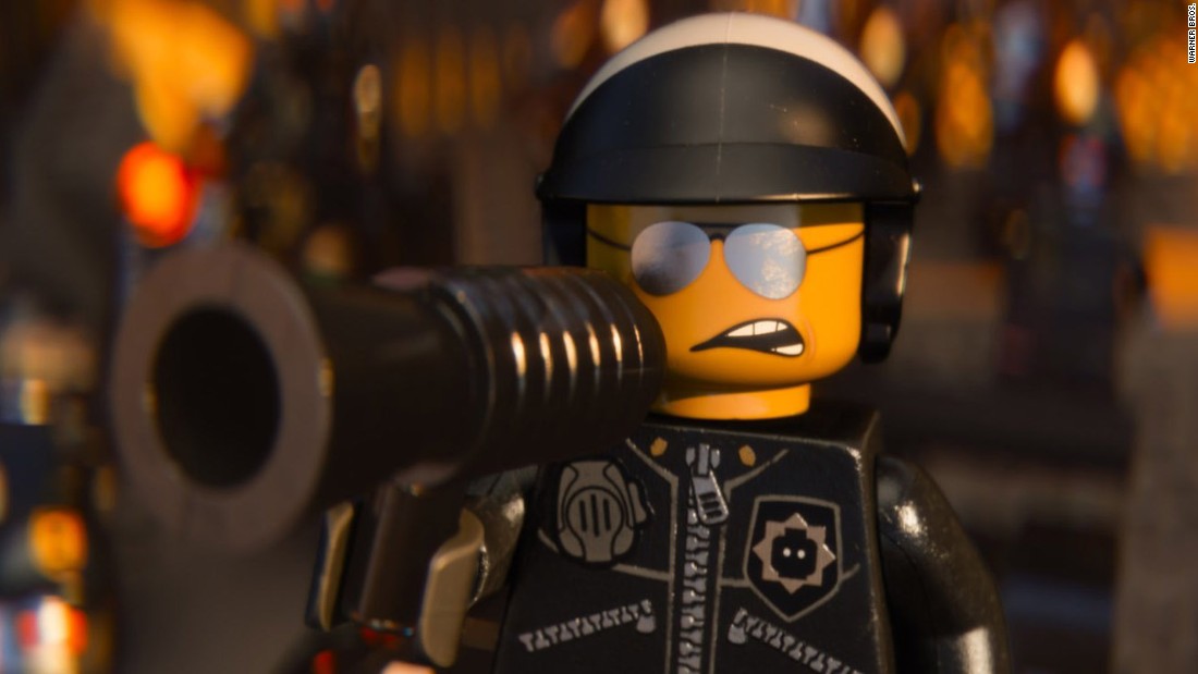 Liam Neeson voices both Good Cop and Bad Cop, whose head swivels around to reveal two faces, in &quot;The Lego Movie.&quot;