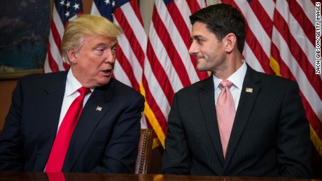 WASHINGTON, D.C. - NOVEMBER 09: President-elect Donald Trump meets with House Speaker Paul Ryan (R-WI) at the U.S. Capitol for a meeting November 10, 2016 in Washington, DC. Earlier in the day president-elect Trump met with U.S. President Barack Obama at the White House. (Photo by Zach Gibson/Getty Images)