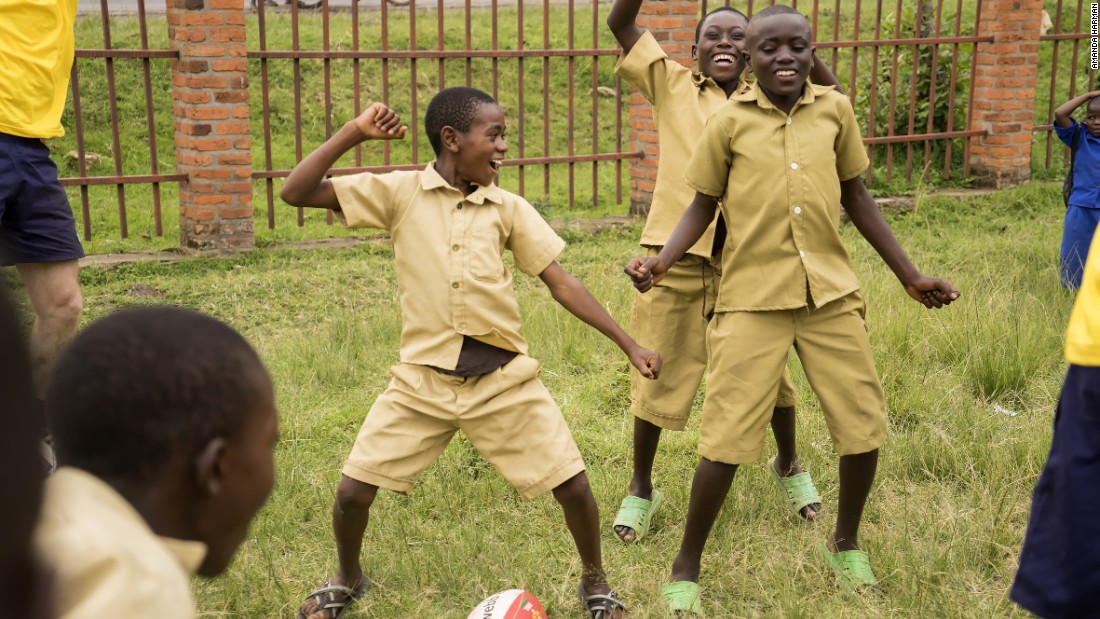 Rugby is now played in 74 primary schools and 56 secondary schools in Rwanda.