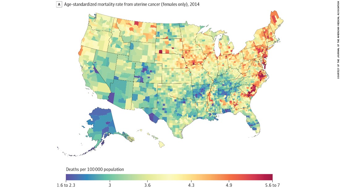 Cancer Clusters In Ohio Map Cancer down nationwide, but 'hot spots' persist   CNN