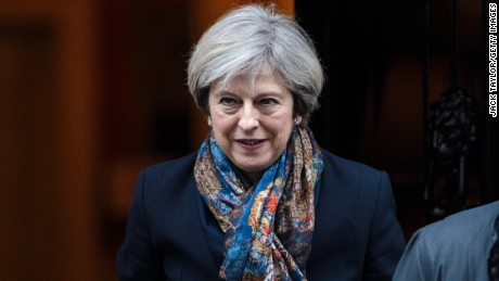 LONDON, ENGLAND - JANUARY 24: British Prime Minister Theresa May leaves 10 Downing Street on January 24, 2017 in London, England. British Supreme Court judges have today ruled by a majority of 8 to 3 that the government cannot trigger Article 50 without an act of Parliament. (Photo by Jack Taylor/Getty Images)