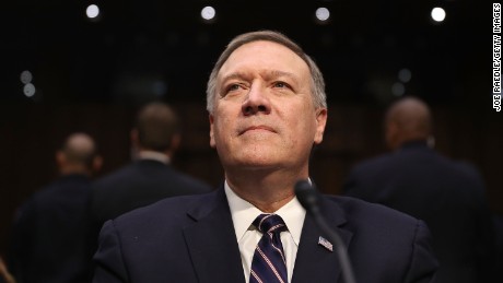 WASHINGTON, DC - JANUARY 12:  U.S. President-elect Donald Trump&#39;s nominee for the director of the CIA, Rep.Mike Pompeo(R-KS) attends his confirmation hearing before the Senate (Select) Intelligence Committee on January 12, 2017 in Washington, DC. Mr. Pompeo is a former Army officer who graduated first in his class from West Point.  (Photo by Joe Raedle/Getty Images)