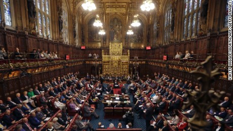 A file photo of the House of Lords chamber in session at the Houses of Parliament in London on September 5, 2016.