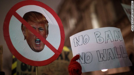 Downing Street protest on January 30 against US President Donald Trump.