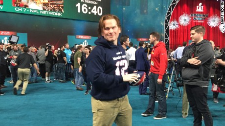 Fake Tom Brady made an appearance at Super Bowl Opening Night.