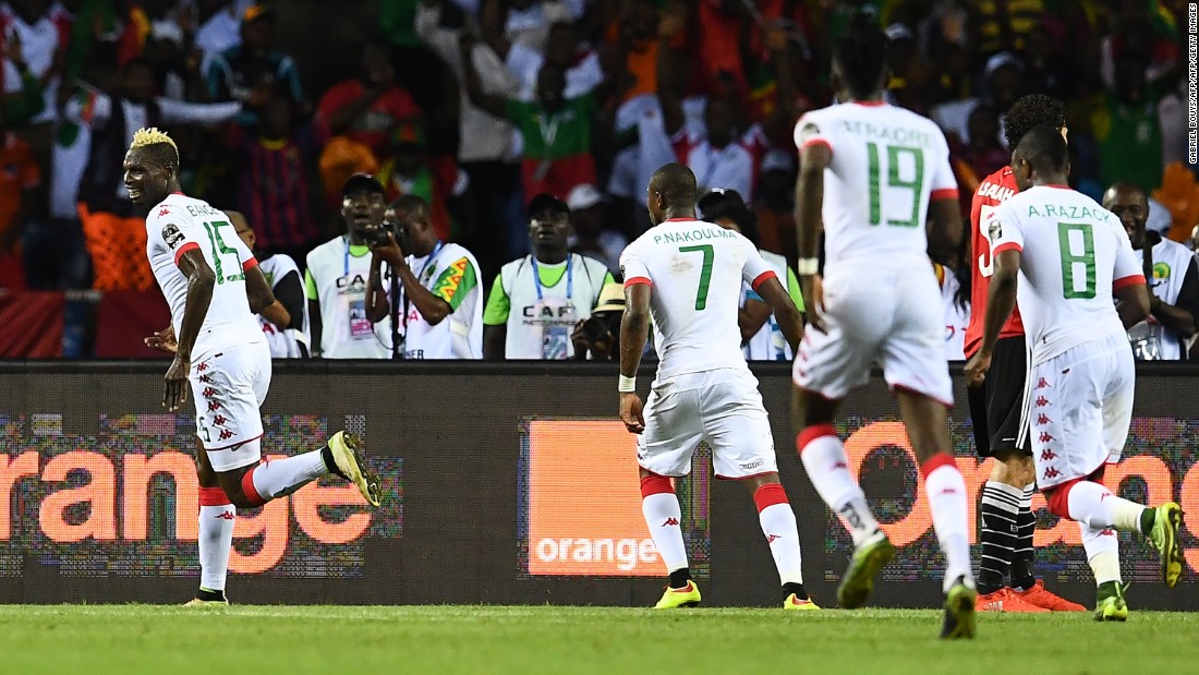 However, it wasn&#39;t long before Burkina Faso leveled. Aristide Bance brought the ball down on his chest brilliantly and volleyed past El-Hadary.