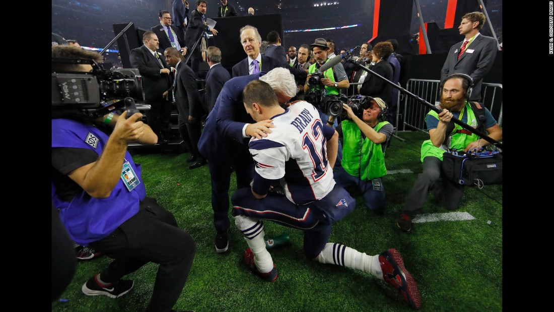Brady celebrates with Patriots owner Robert Kraft after the game. Brady was named the game&#39;s Most Valuable Player. He has won five Super Bowls in his career -- one more than any other starting quarterback in history -- and he&#39;s also won the MVP award a record four times. &lt;a href=&quot;http://www.cnn.com/2015/01/25/us/gallery/super-bowl-mvps/index.html&quot; target=&quot;_blank&quot;&gt;Photos: Super Bowl MVPs&lt;/a&gt;