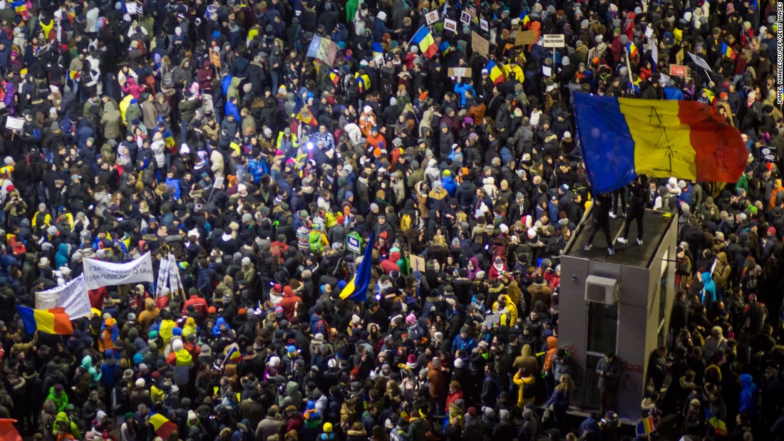 On Sunday, February 5, &lt;a href=&quot;http://edition.cnn.com/2017/02/05/europe/romania-protests-corruption/index.html&quot;&gt;Romanians turned out for a sixth straight day&lt;/a&gt; to demonstrate against a new law passed last week that would decriminalize corruption. Amid the protests Sunday night, the decree was officially repealed in a government statement following an emergency meeting of Prime Minister Sorin Grindeanu&#39;s Cabinet.