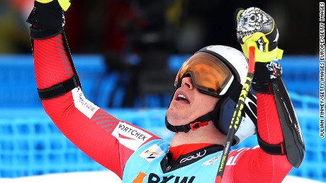 Erik Guay won the world super-G title at the age of 35.