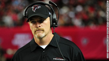 ATLANTA, GA - NOVEMBER 01:  Head coach Dan Quinn of the Atlanta Falcons looks on from the sidelines during the first half against the Tampa Bay Buccaneers at the Georgia Dome on November 1, 2015 in Atlanta, Georgia.  (Photo by Scott Cunningham/Getty Images)