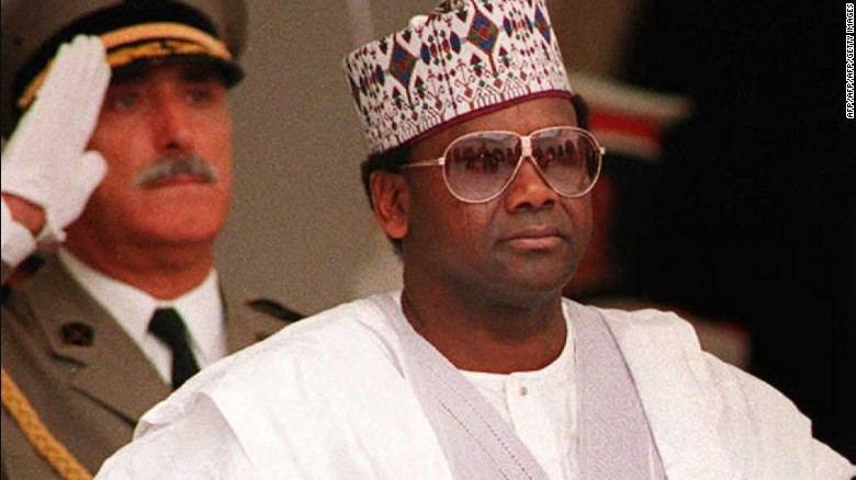 Former Nigerian dictator, General Sani Abacha pictured in 1993.