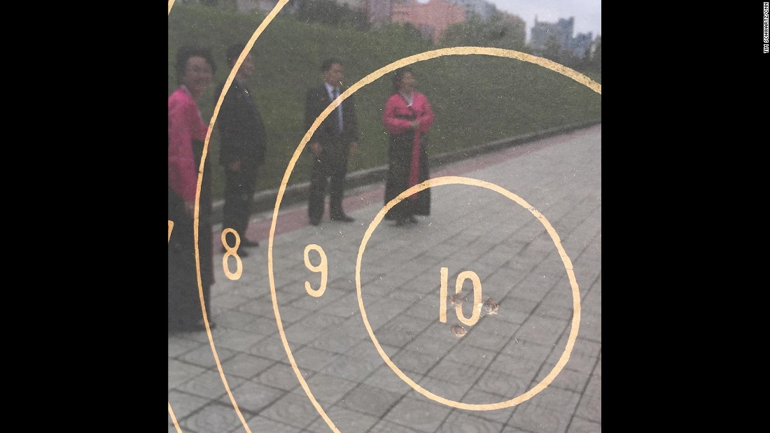 Tour guides told CNN&#39;s crew that &quot;in 1948, Kim Il Sung, his wife and his then 7-year-old son, Kim Jong Il, test fired North Korea&#39;s first domestically manufactured submachine gun,&quot; &lt;a href=&quot;https://www.instagram.com/p/BFItQnuBqFl/&quot; target=&quot;_blank&quot;&gt;Tim Schwartz said on Instagram.&lt;/a&gt; The guides said that all three shot bullseyes at 50 meters.