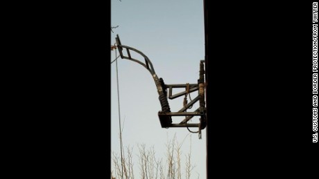 Border Patrol agents in Douglas, Arizona, dismantled a drug-hurling catapult found on the border fence between the U.S. and Mexico.