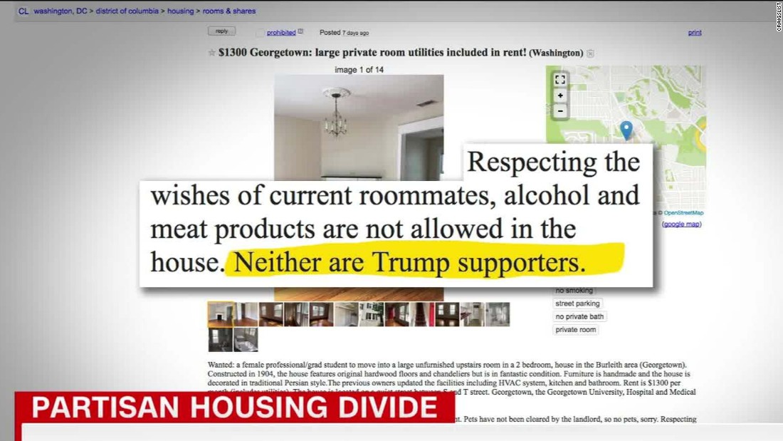 Roommate Ads Include No Trump Clause