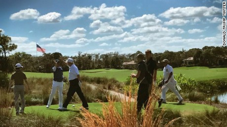 Trump&#39;s aides don&#39;t want to admit the President is golfing