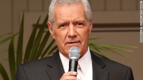 CULVER CITY, CA - SEPTEMBER 20: Host Alex Trebek poses on the set at Sony Pictures for the 28th Season Premiere of the television show &#39;Jeopardy&#39; on September 20, 2011 in Culver City, California. (Photo by Frederick M. Brown/Getty Images)