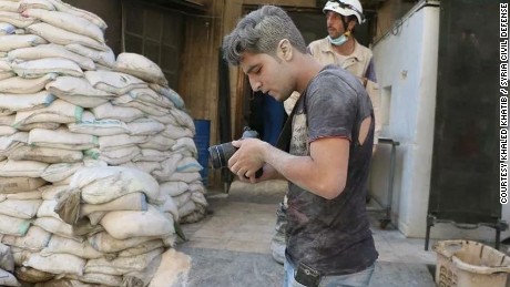 Khaled Khatib worked on the Oscar-winning documentary short &quot;The White Helmets.&quot;
