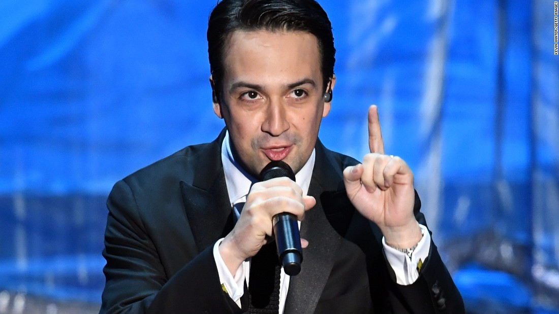 Lin-Manuel Miranda performs before 16-year-old Auli&#39;i Cravalho took the stage for &quot;How Far I&#39;ll Go.&quot; Miranda wrote the song for the animated film &quot;Moana.&quot;