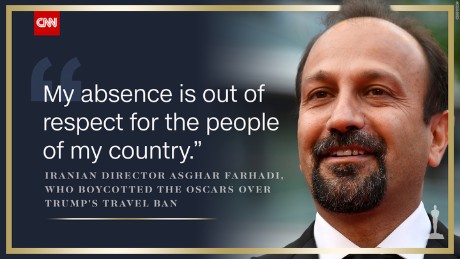 Asghar Farhadi, &#39;Salesman&#39; director who protested travel ban, wins Oscar