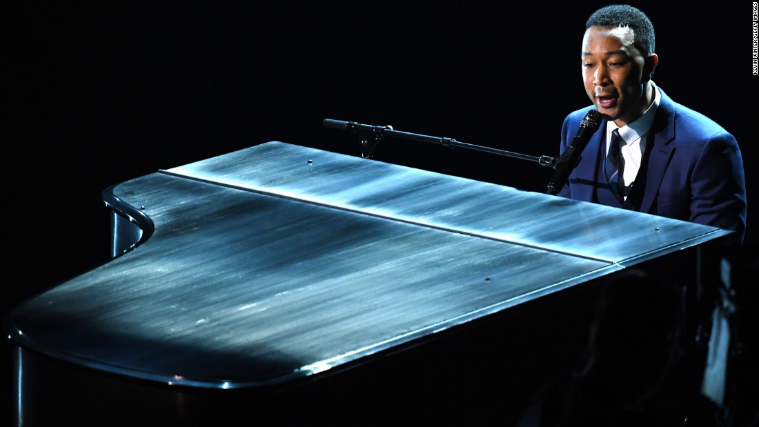 John Legend performed &quot;City of Stars&quot; on stage.