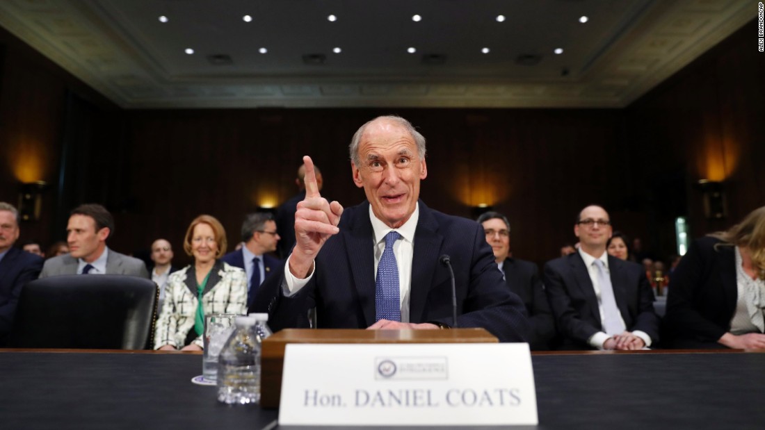 Coats speaks on Capitol Hill before his confirmation hearing in February. &lt;a href=&quot;http://www.cnn.com/2017/01/05/politics/dan-coats-picked-to-be-director-of-national-intelligence/&quot; target=&quot;_blank&quot;&gt;The former US senator from Indiana&lt;/a&gt; was the US ambassador to Germany in the first term of George W. Bush&#39;s administration.